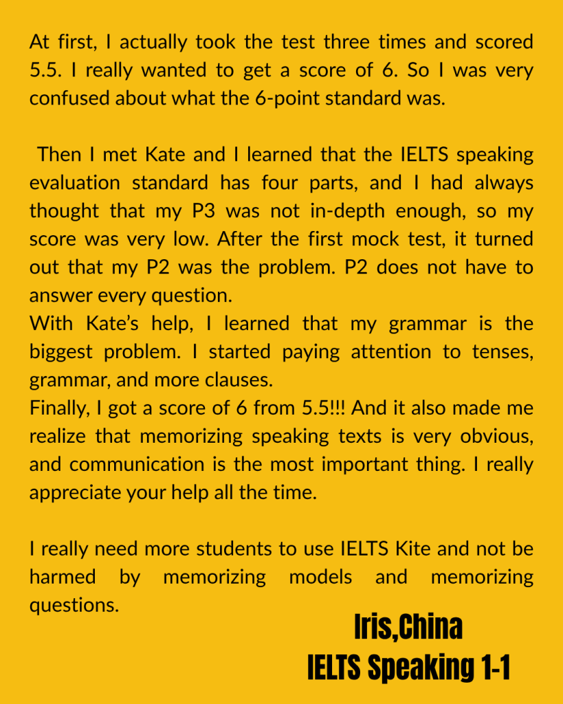 Review from IELTS student in China